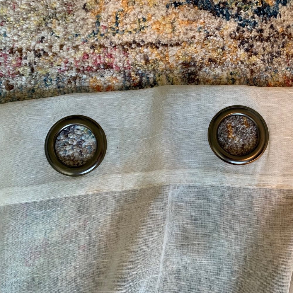 Threshold Linen Grommet Sheer Curtain Panels (6) - Picture 2 of 5
